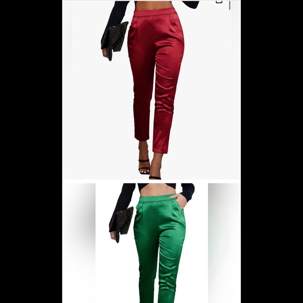 🚫SOLD🚫 2 pair Satin Pants Casual Dress